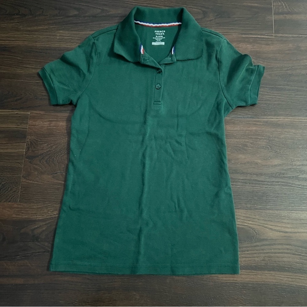 French Toast Forest Green School Uniform Polo shirt girls 14/16